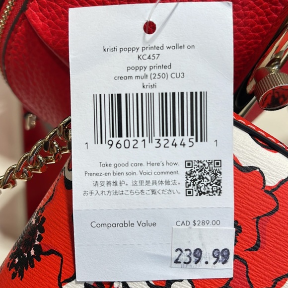 Kate Spade Kristi Poppy Printed Flap Crossbody 
Cream Multi NWT - Picture 16 of 16